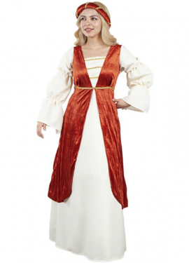 Red and white Dona Eleanor costume for women