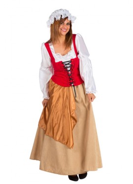 Costume da fanciulla medievale per donna