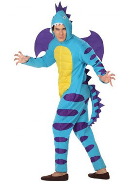 Costume da drago blu per uomo Costume da drago blu per uomo