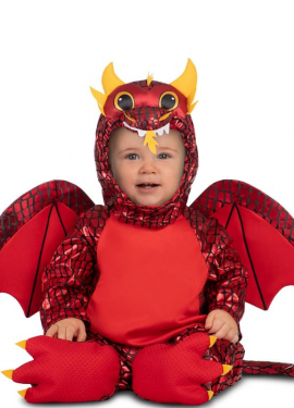 Red Dragon Costume with Hood and Wings for Baby and Toddler