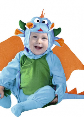 Baby blue dragon costume for babies