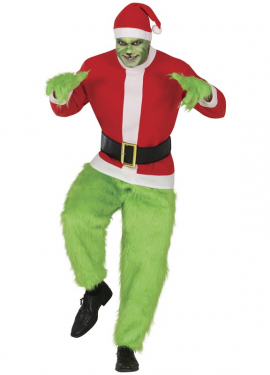 Men's Green Grumpy Christmas Elf Costume