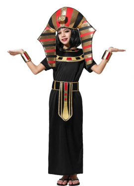 Dark Egyptian costume with headdress for girls