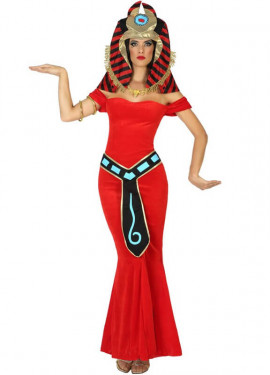 Disfraz de Egipcia rojo para mujer