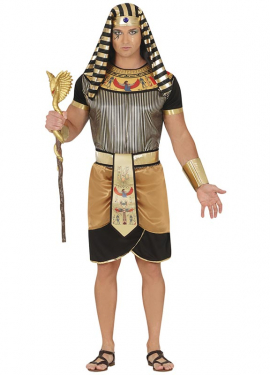 Black Egyptian costume with belt for men