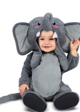 Disfraz de Elefante con orejas movibles para bebé y niños