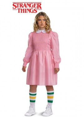 Stranger Things Classic Pink Eleven Costume for Girls