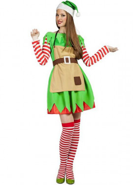 Extracto Torbellino Absorbente Disfraz de Elfa Navidad para mujer
