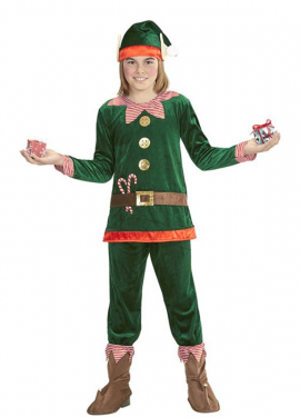 Disfraz de Elfo Ayudante de Papá Noel para niño
