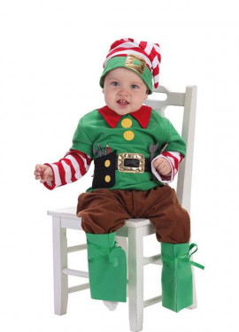 homosexual radioactividad grueso Disfraz de Elfo ayudante de Santa Claus para bebé