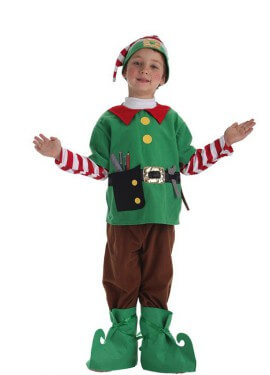 Disfraz de Elfo ayudante de Santa para niño Disfraz de Elfo ayudante de Santa para niño