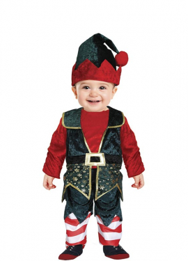 Dark Green Christmas Elf Costume for Baby