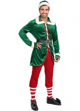Disfraz de Elfo verde para hombre