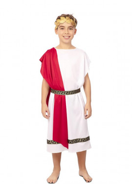 Roman Emperor costume with red shawl for children