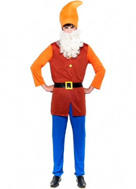 Disfraz de Enanito Blancanieves marrón para hombre