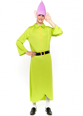 Disfraz de Enanito Blancanieves verde para hombre
