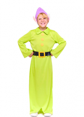 Disfraz de Enanito Blancanieves verde para niño