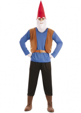 Blue Fairytale Dwarf Costume for Men