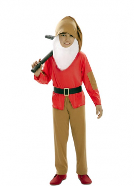Red Fairytale Dwarf Costume for Boys