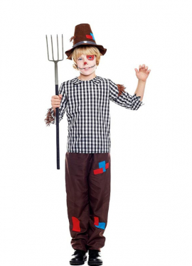 Plaid Scarecrow Costume for Boys