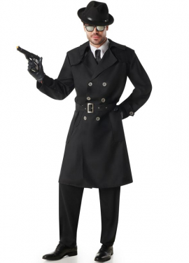 Black Spy Costume for Men