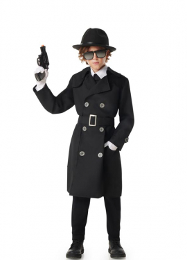 Black Spy Costume for Boys
