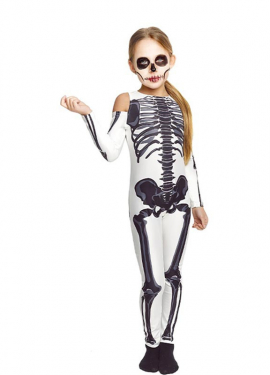 White Skeleton Costume for Girls and Teens