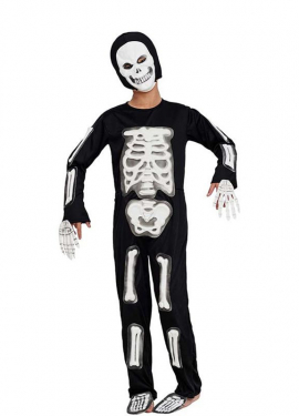 White full skeleton costume for children