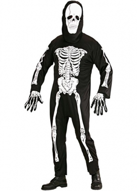 Skeleton Costume with Mask for Men