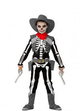Disfraz de Esqueleto Cowboy para niño