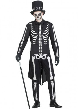 Alergia cordura Espectáculo Disfraz de Esqueleto Elegante para hombre
