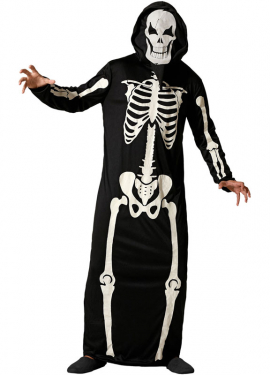 Glow-in-the-dark Skeleton Costume for Adults