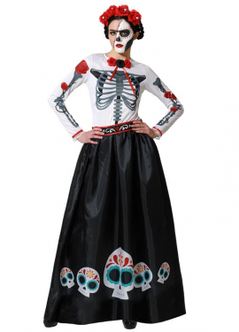 Catrina Rosas Mexican Skeleton Costume for Women