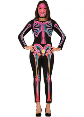 Neon Skeleton Costume for Women