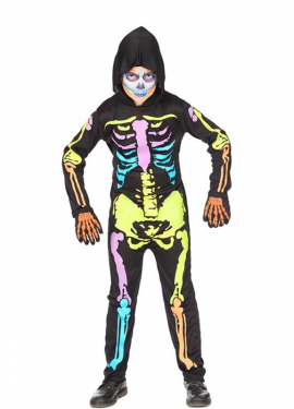 Neon Skeleton Costume for Boys