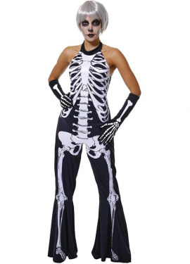 Skelita 70s Skeleton Costume for women