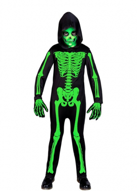 Green Skeleton Costume for Boys