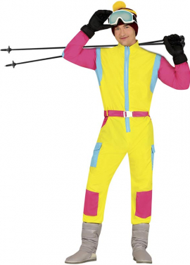 Yellow Skier Costume for Men