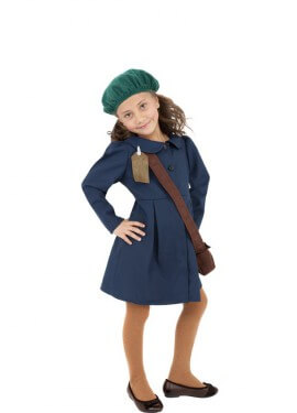 Disfraz de Evacuada de la 2ª Guerra Mundial para niña