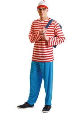 Men's Striped Hiker Costume