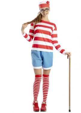 Women's Striped Hiker Costume