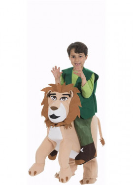 Explorer riding lion costume for children