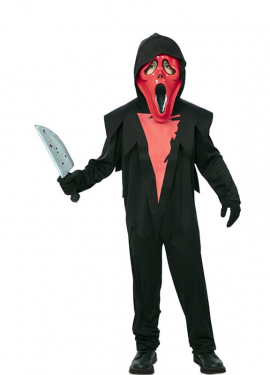 Red Killer Ghost Costume with Mask for Kids