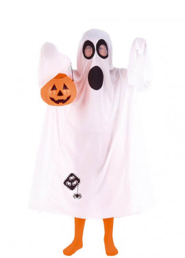 Disfraz de Fantasma Blanco con Araña para niños