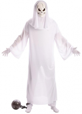 White Ghost Costume with Mask for Men