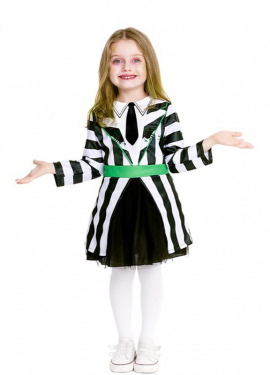 Baby and Girl Striped Ghost Costume