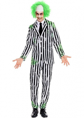 Men's Striped Suit Ghost Costume