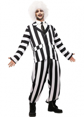 Men's Funny Striped Ghost Costume