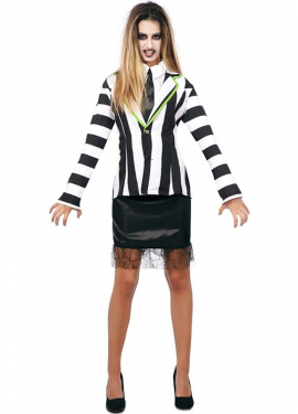 Women's Funny Striped Ghost Costume