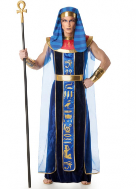 Blue Egyptian Pharaoh Costume for Men